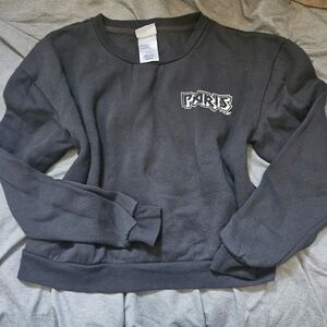 Mighty Fine Black Paris Crew Neck Sweater